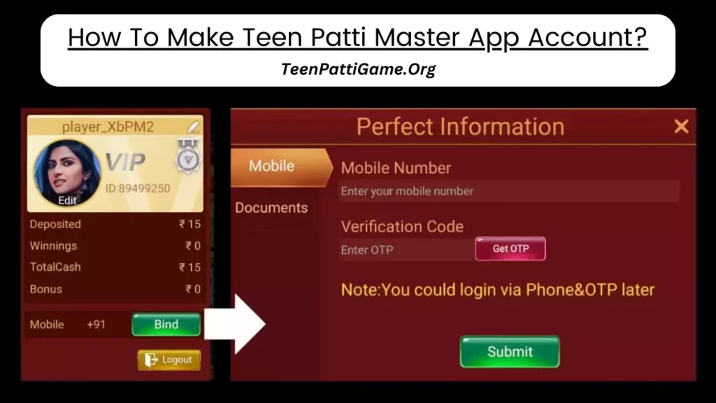 How To Make Teen Patti Master App Account