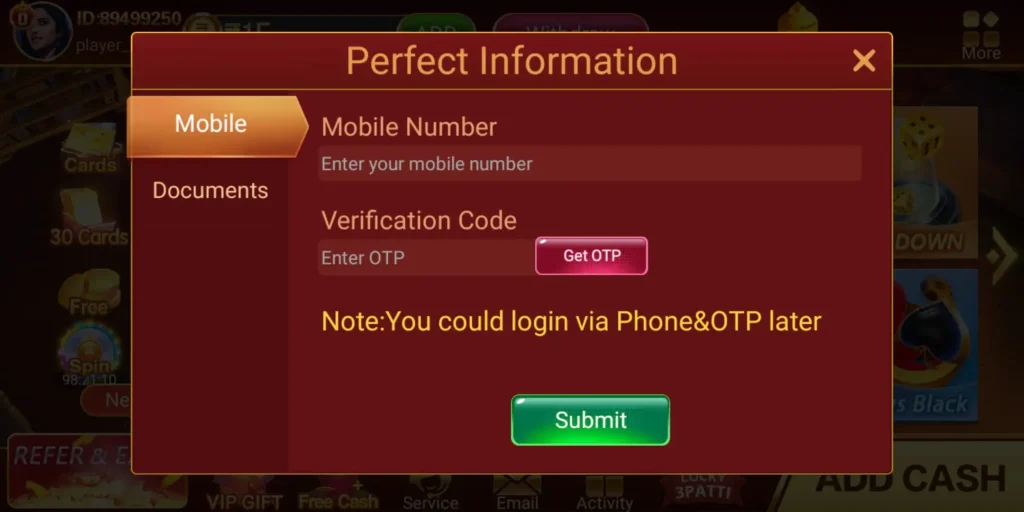 How to Create Account in Teen Patti Master