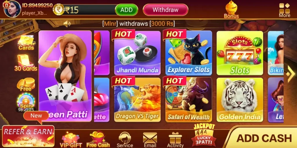 Teen Patti Master All Available Games List
